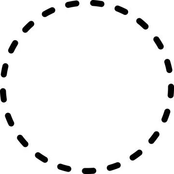 Dotted circle. Round dotted circle set, dotted line circle frame, circle shapes Stock Illustration