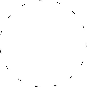 Dotted circle. Round dotted circle set, dotted line circle frame, circle shapes Stock Illustration