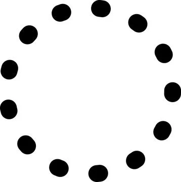 Dotted circle. Round dotted circle set, dotted line circle frame, circle shapes Stock Illustration