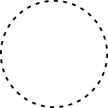 Dotted circle. Round dotted circle set, dotted line circle frame, circle shapes Stock Illustration