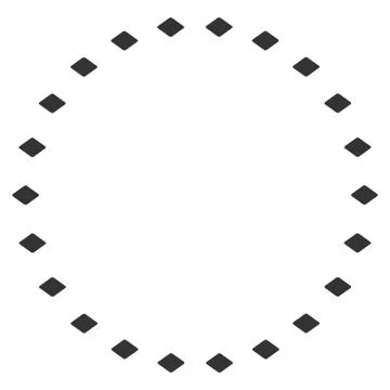 Dotted Circle Vector Toolbar Icon Illustrazione stock