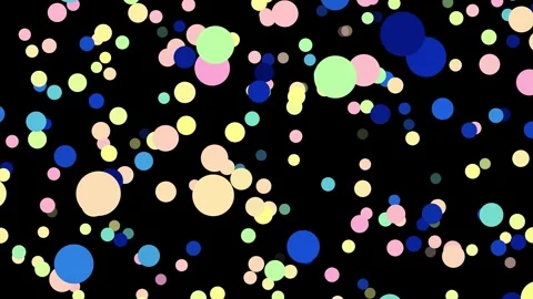 Dotted circles particles point confetti texture pattern black background over Stock Footage 313614648