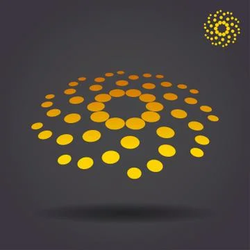 Dotted circular storm sign Stock Illustration