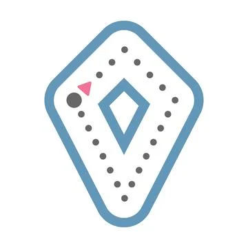 Dotted cloud shape for tracing lines for preschool and kindergarten school Stock Illustration