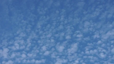 Dotted Clouds in the Sky Stock Footage