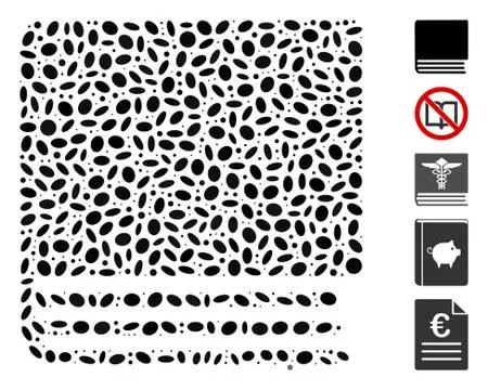 Dotted Collage Book 스톡 일러스트