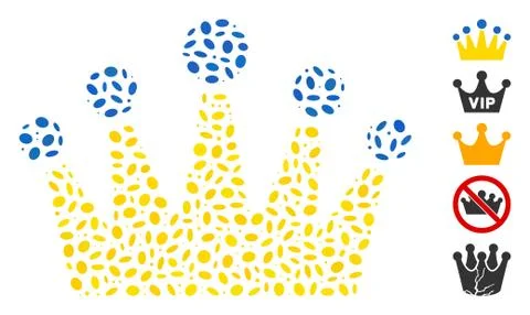 Dotted Collage Crown Stock Illustration