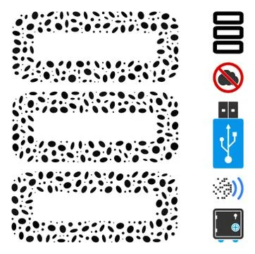 Dotted Collage Database Illustrazione stock