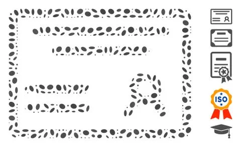 Dotted Collage Diploma 스톡 일러스트