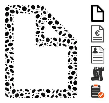 Dotted Collage Document Page Stock Illustration