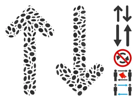 Dotted Collage Flip Vertical Illustrazione stock