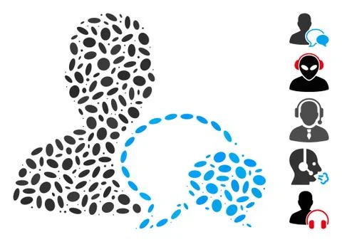 Dotted Collage Forum Moderator Illustrazione stock