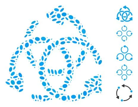 Dotted Collage Knot Rotation Stock Illustration