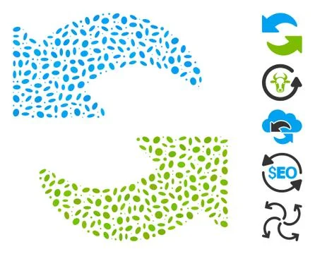 Dotted Collage Refresh Stock Illustration
