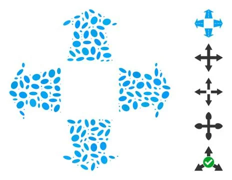Dotted Collage Road Directions 스톡 일러스트