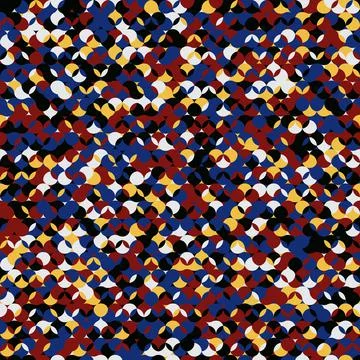 Dotted composition made of overlapping circles. Seamless texture. Stock Illustration