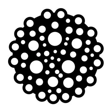 Dotted crop circle pattern, a symbol found 2026 in Wiltshire Stock Illustration