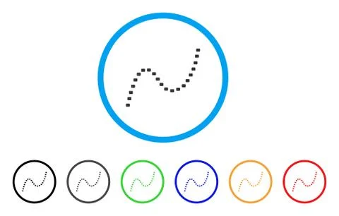 Dotted Curve Rounded Icon Illustrazione stock