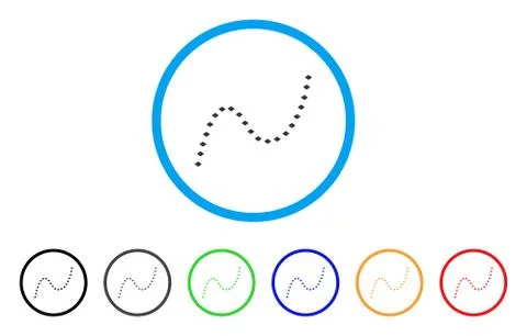 Dotted Curve Rounded Icon Ilustración de archivo