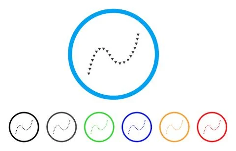 Dotted Curve Rounded Icon Ilustración de archivo