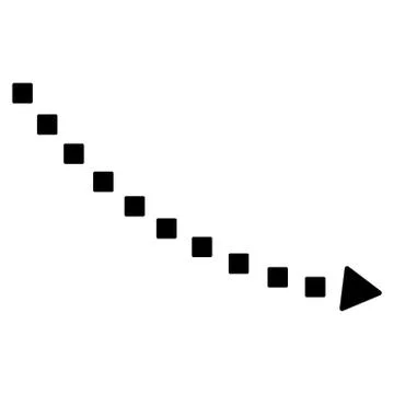 Dotted Decline Trend Vector Toolbar Icon Ilustración de archivo