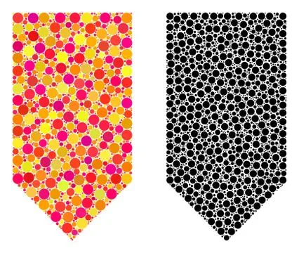 Dotted Direction Down Mosaic Icons Stock Illustration