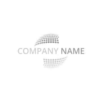 Dotted disco globe logo vector illustration isolated on white background. Stock Illustration