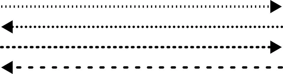 Dotted Divider dashed border divider set vector illustration isolated Stock Illustration