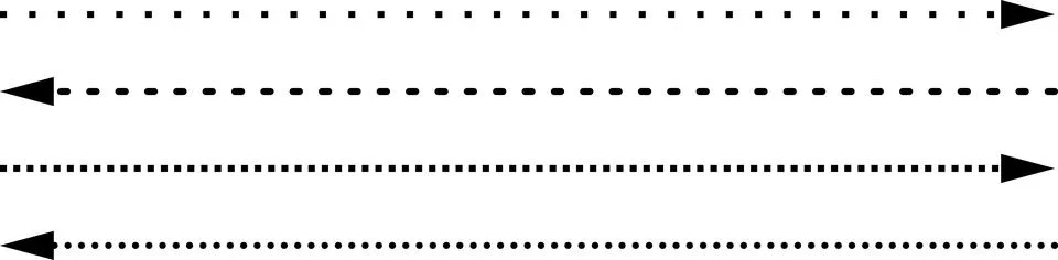 Dotted Divider dashed border divider set vector illustration isolated Illustrazione stock