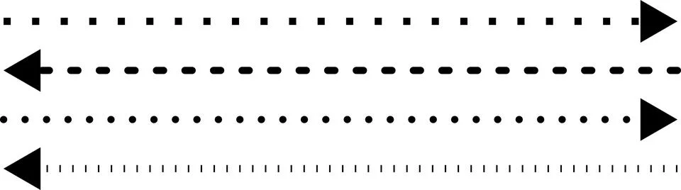 Dotted Divider dashed border divider set vector illustration isolated 스톡 일러스트