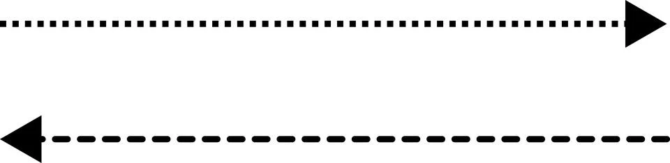 Dotted Divider dashed border divider set vector illustration isolated Stock Illustration