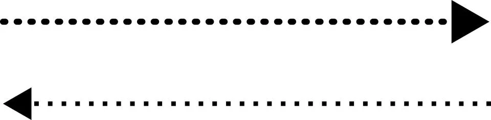 Dotted Divider dashed border divider set vector illustration isolated Stock Illustration