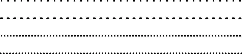 Dotted Divider dashed border divider set vector illustration isolated 스톡 일러스트