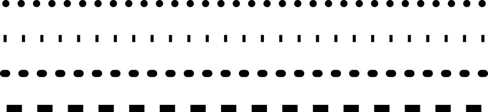 Dotted Divider dashed border divider set vector illustration isolated 스톡 일러스트