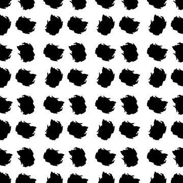 Dotted doodle pattern, symmetrical pattern, black dots drawn with a brush, .. Stock Illustration