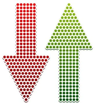 Dotted Up Down Arrows Stock Illustration