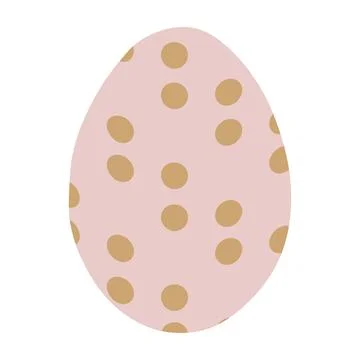 Dotted Easter egg. Colorful Holiday Element in elegant Pastel palette. Vect.. Stock Illustration