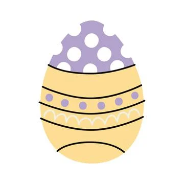 Dotted easter egg painted Illustrazione stock