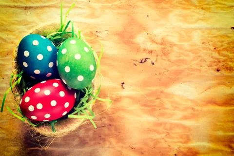 Dotted easter egg Stock Photos