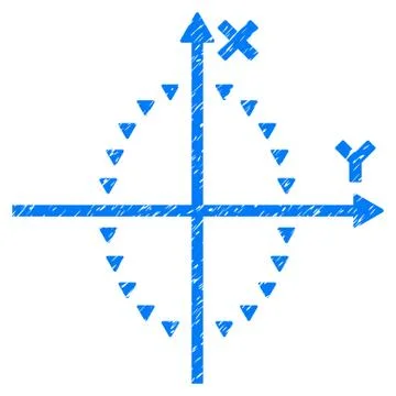 Dotted Ellipse Plot Grunge Icon Ilustración de archivo