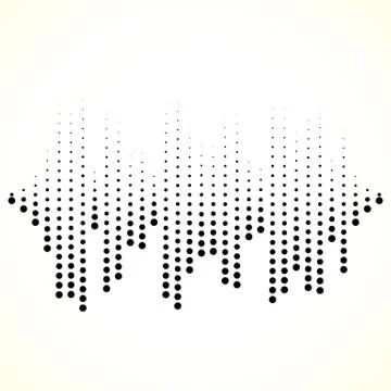 Dotted equaliser (equalizer, EQ) lines. Vertical dots. Stock Illustration