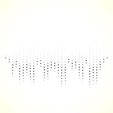 Dotted equaliser (equalizer, EQ) lines. Vertical dots. Stock Illustration