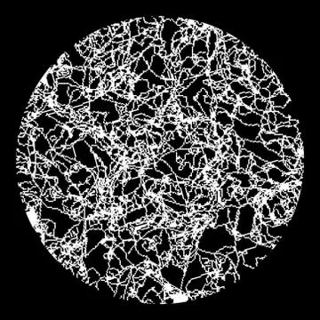 Dotted filamentous circle Stock Illustration