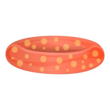 Dotted float ring icon, cartoon style Illustrazione stock