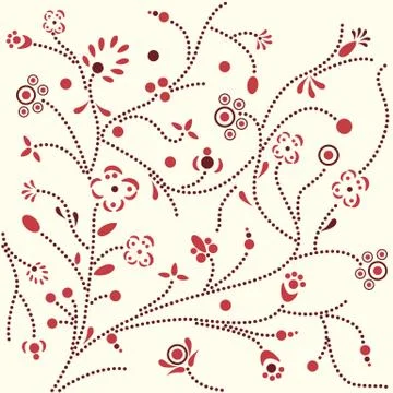 Dotted flower pattern Stockillustratie