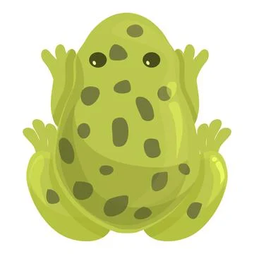 Dotted frog icon cartoon vector. Animal water Stock Illustration