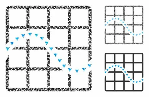 Dotted function chart Composition Icon of Abrupt Parts Ilustración de archivo