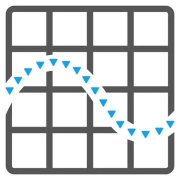 Dotted Function Chart Flat Vector Symbol Stock Illustration