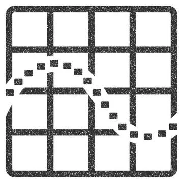 Dotted Function Chart Grainy Texture Icon Stockillustratie