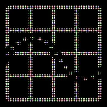 Dotted Function Chart Halftone Mosaic of Dots Stock Illustration